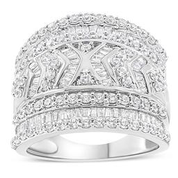 Haus of Brilliance Sterling Silver 2ctw. Diamond Statement Ring
