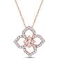 Gemstone Classics&#40;tm&#41; 18kt. Rose Gold Topaz Floral Pendant - image 1