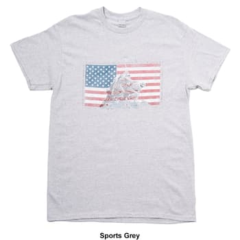 Mens Patriotic Brave & Mighty Short Sleeve Graphic T-Shirt - Boscov's