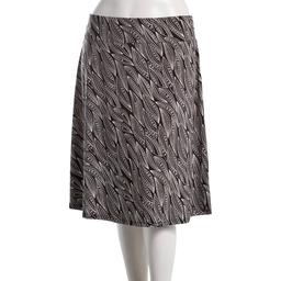 Womens NY Collection Pull On Abstract Leaf Skirt