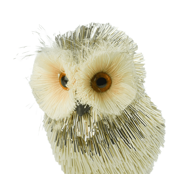 Seasonal LLC Pipa 6in. Tail Back Owl Christmas Figurine - image 