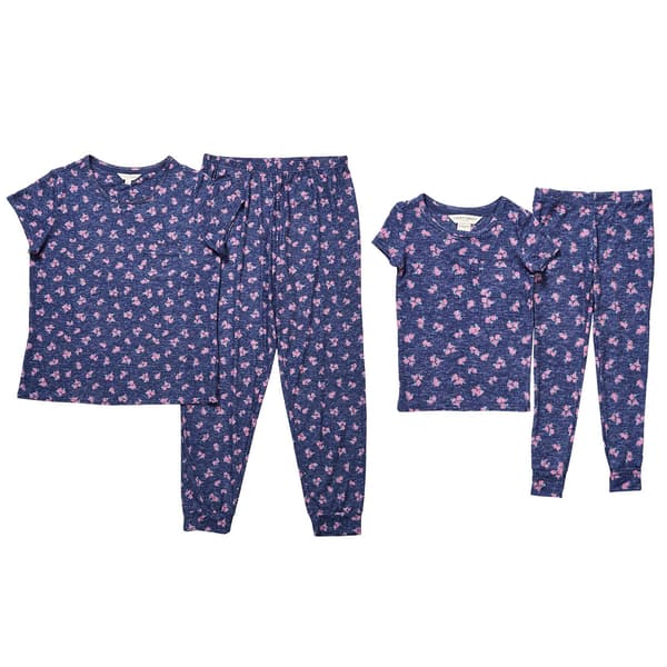 Laura Ashley&#174; Mommy & Me Floral Jogger Pajama Set