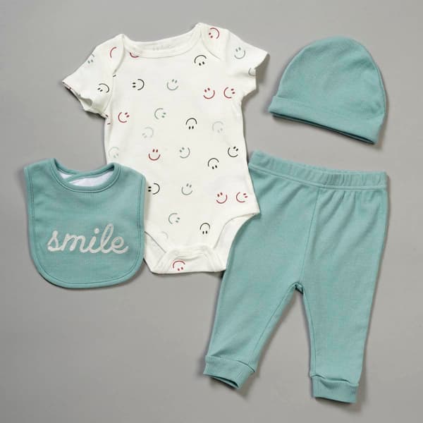 Baby Boy &#40;NB-9M&#41; Rene Rofe&#40;R&#41; 4pc. Smiles Bodysuit & Pants Set - image 