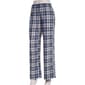 Juniors No Comment Plaid Flannel Wide Leg Pants - Indigo - image 2