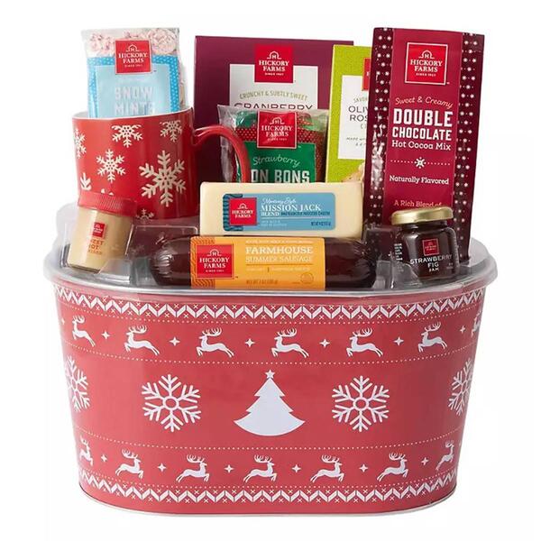 Hickory Farms Merry &amp; Bright Gift Basket - image 