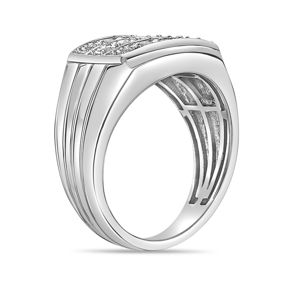 Mens Lynx Sterling Silver 1ctw. Lab-Grown Diamond Ring - 15R10SI