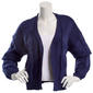 Juniors Derek Heart Cable Crop Open Front Cardigan - image 1