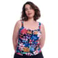 Plus Size Profile by Gottex Print Sweetheart Neck Tankini - image 1