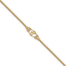 Gold Classics&#40;tm&#41; 14kt. Gold Polished Dolphin 9in. Anklet