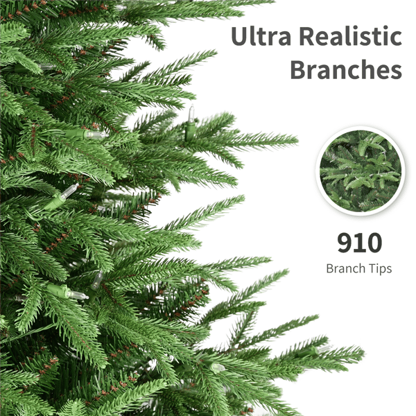 Puleo International 4.5ft. Pre-Lit LED Fraser Fir Christmas Tree