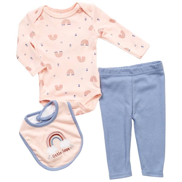 Baby Girl (NB-9M) baby views(R) 3pc. Love Bodysuit & Pants Set - image 