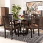Baxton Studio Salida 2-Tone Dark/Walnut Brown Wood 5pc Dining Set - image 7