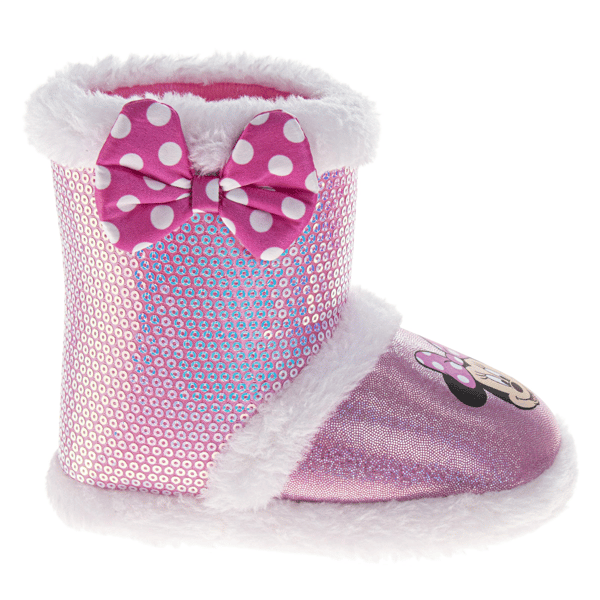Toddler Girls Disney™ Warm Fluffy Minnie Mouse Slippers Booties