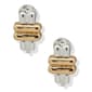 Anne Klein Two-Tone Stud EZ Comfort Clip Earrings - image 1