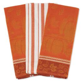 DII&#40;R&#41; Burnt Orange Sonoma Harvest Kitchen Towel Set Of 3