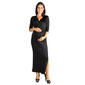 Womens 24/7 Comfort Apparel Maternity Side Slit Wrap Dress - image 1