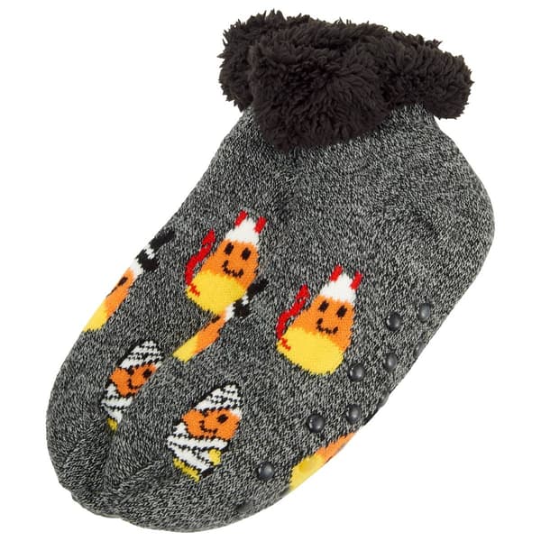 Womens Fuzzy Babba Customed Candies Short Ankle Slipper Socks - image 