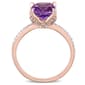 Gemstones Classics™ 10kt. Rose Gold Cushion-Cut Amethyst Ring - image 3