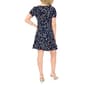 Petite MSK Short Puff Sleeve Ruffle Hem Floral Vine A-Line Dress - image 4