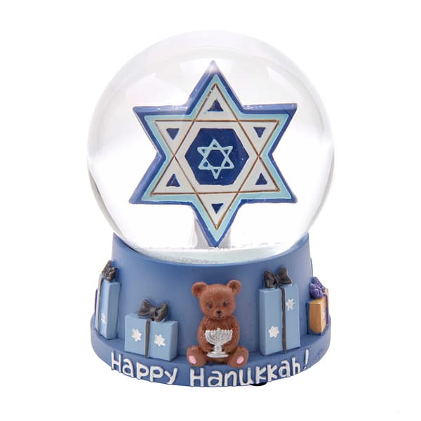Kurt S. Adler 100mm Musical Hanukkah Star Of David Snowglobe - image 