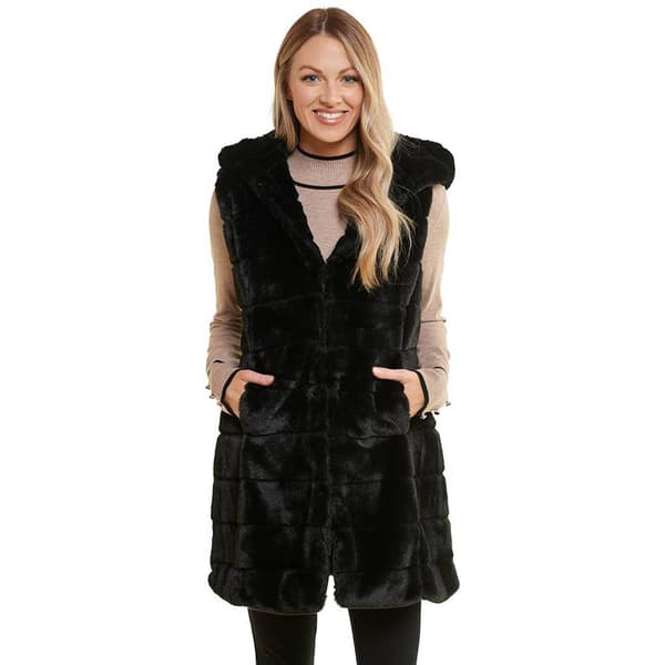 Womens Steve Madden Long Faux Fur Vest