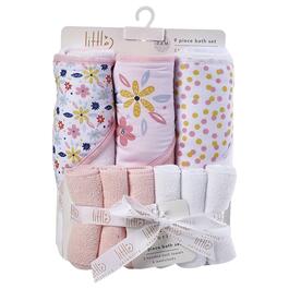 Baby Girl Little Celebrity 3pc. Daisy Towels & 6pc. Wash Cloths