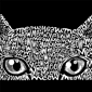 Plus Size LA Pop Art Peeking Cat Word Art Crew Neck Sweatshirt - image 3