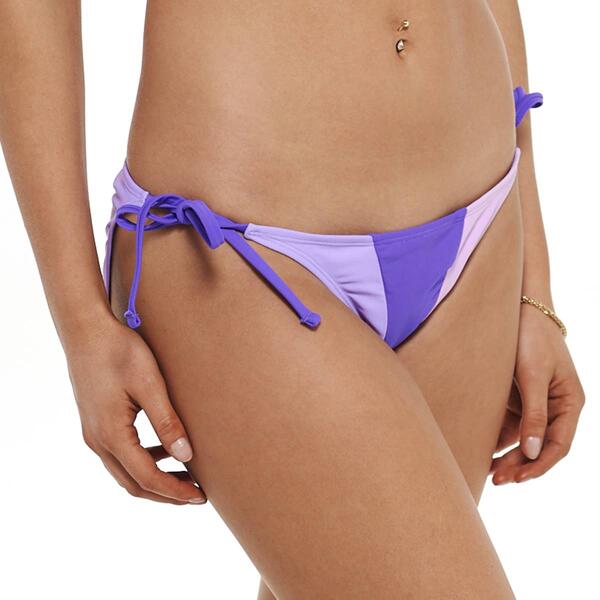 Juniors California Sunshine Maddy String Tie Bikini Swim Bottoms - image 