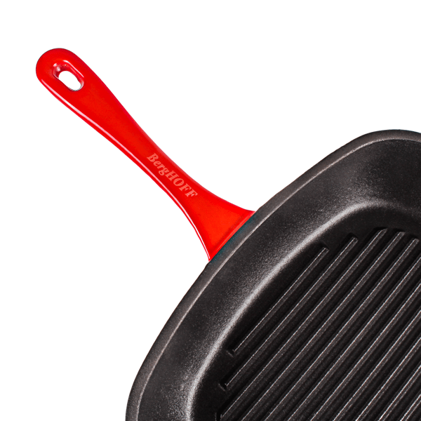 BergHOFF Neo 3pc. Cast Iron Grill Pan & Dutch Oven Cookware Set