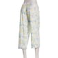 Womens Jessica Simpson Floral Citrus Lettuce Edge Pajama Capris - image 3