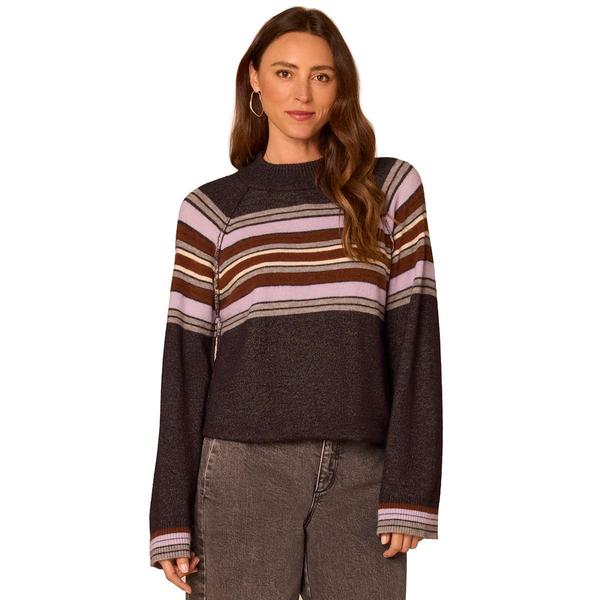 Petites Democracy L/S Cuffefd Slv Mok Nk Bubb Hem Sweater