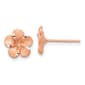 Gold Classics(tm) Rose Rhodium Diamond Cut Plumeria Earrings - image 1