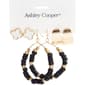 Ashley Cooper(tm) 3pr. Gold/Black/Ivory Tone Earring Set - image 1