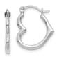 Gold Classics(tm) 14kt. White Gold Heart Shaped Hoop Earrings - image 1