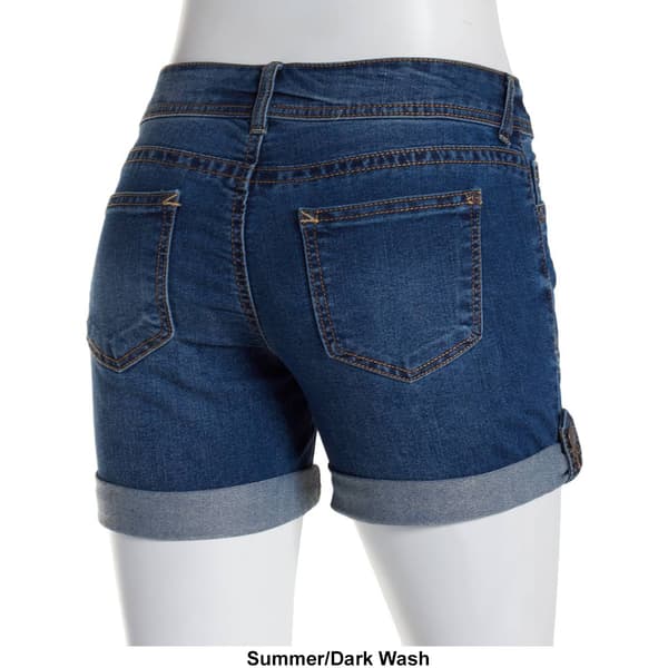 Juniors Wallflower Blake Feisty Curvy Low Rise Denim Shorts