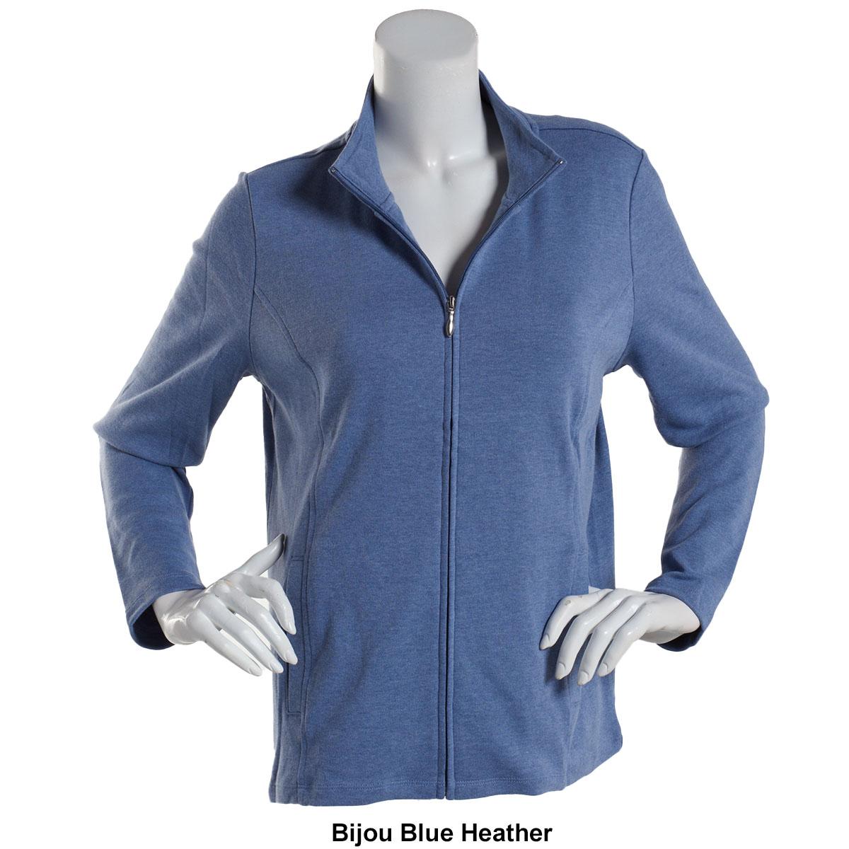 Plus Size Hasting & Smith Long Sleeve Mock Neck Zip Jacket
