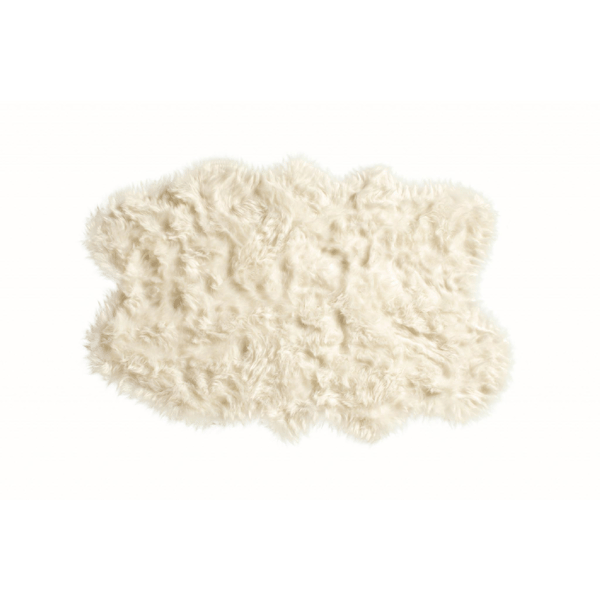 HomeRoots Off White Faux Sheepskin Washable Area Rug