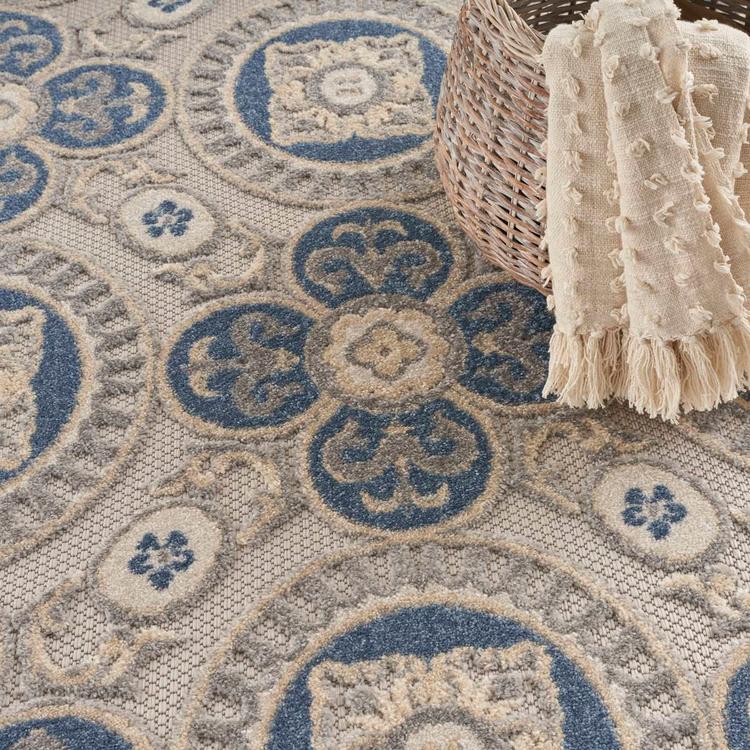 Nourison Aloha Tile Pattern Indoor/Outdoor Area Rug