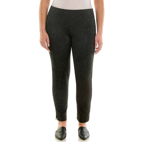 Petite Zac & Rachel Pull On Snakeskin Compression Pants