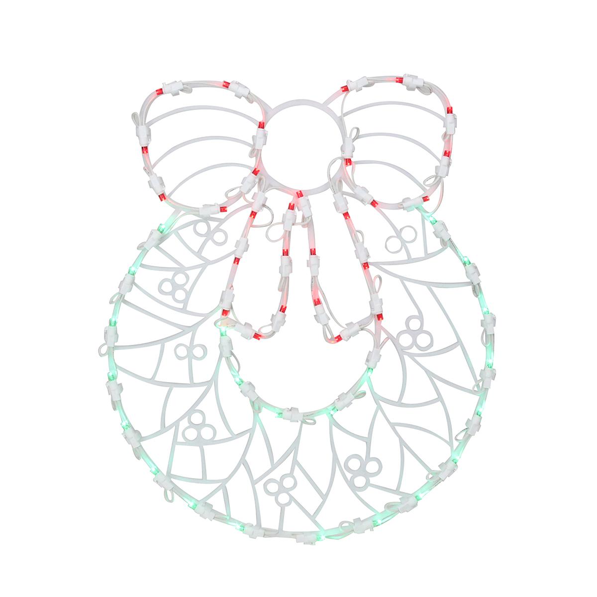 Northlight Seasonal LED Lighted Wreath Window Silhouette