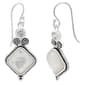 Marsala Fine Silver Plated Marcasite & Mother of Pearl Earrings - image 1