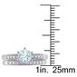 Gemstone Classics&#8482; 10kt. White Gold Aquamarine Bridal Set - image 3