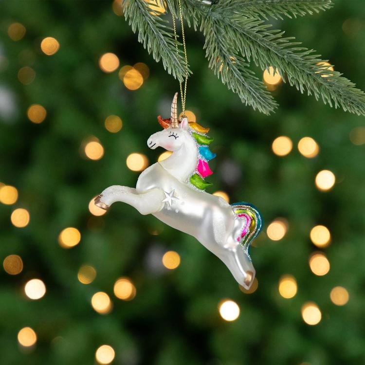 Northlight Seasonal 4.5in. Rainbow Unicorn Christmas Ornament