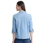Womens Jones New York Roll Tab Sleeve Button Down Blouse - image 2