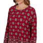 Plus Size Ruby Rd. English Countryside Medallion Border Blouse - image 5