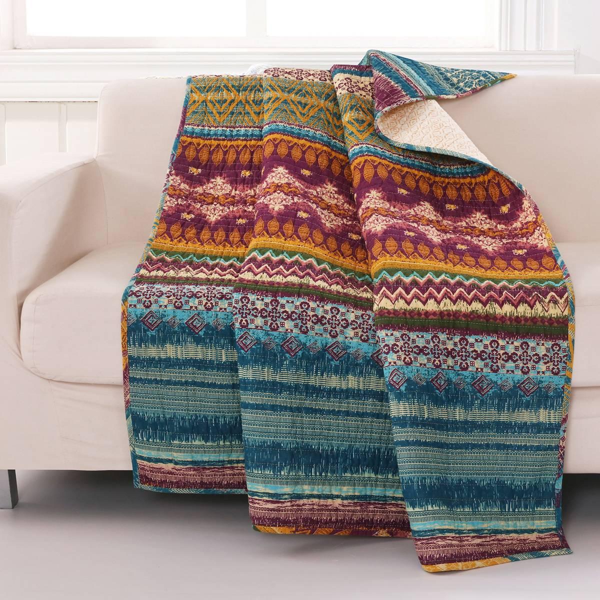 Greenland Home Fashions(tm) Southwest Boho Reversible Quilted Throw