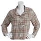 Juniors No Comment Allover Graphic Plaid Casual Button Down - image 1