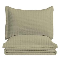 FreshFolds 3pc. Premium Solid Microfiber Quilt Set