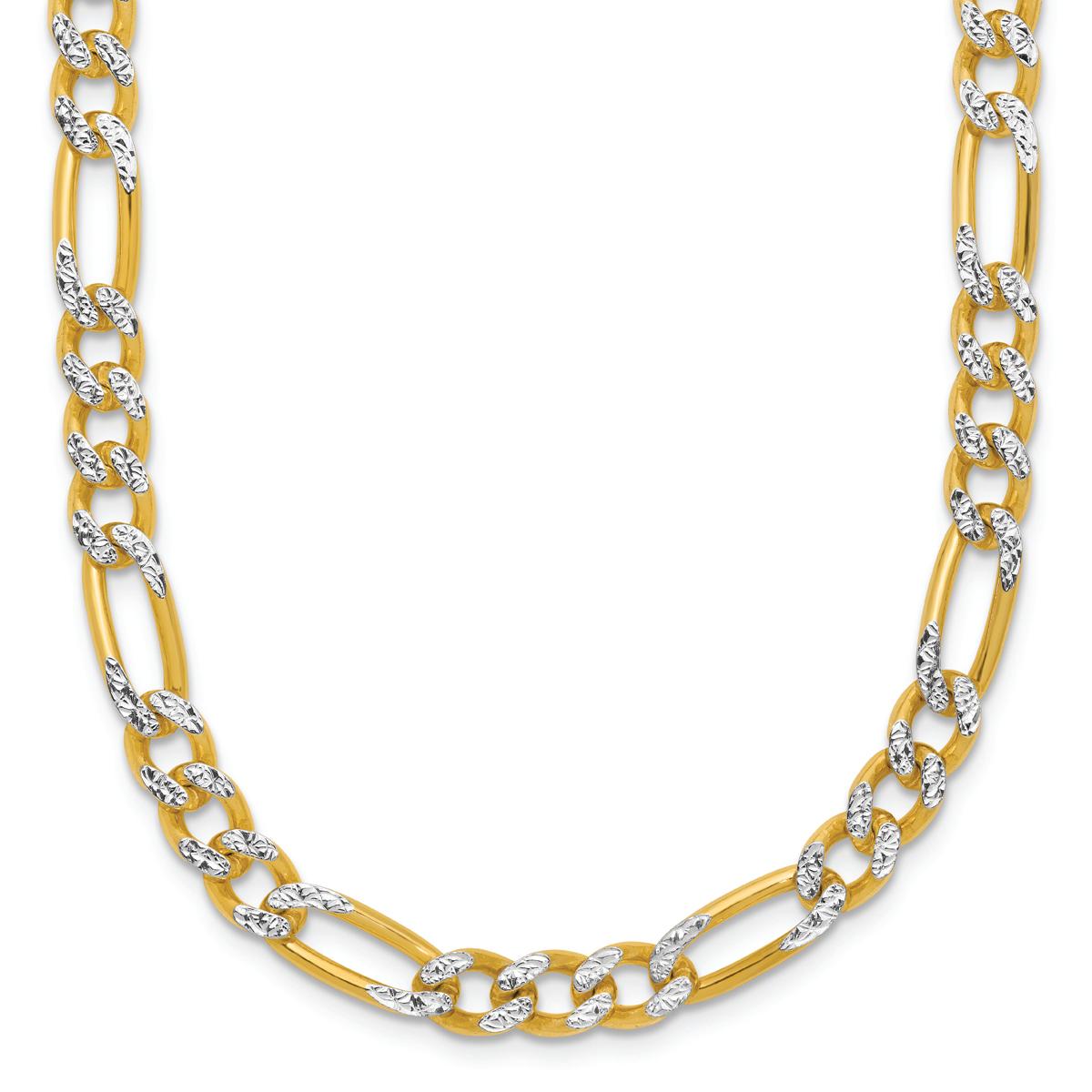 Gold Plated over Sterling Silver Figaro Chain Necklace