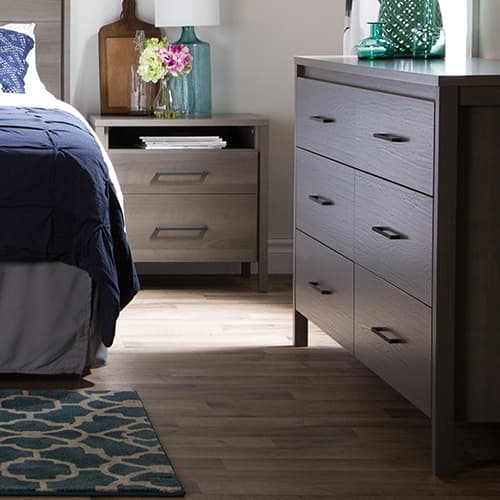 South Shore 6 Drawer Double Dresser & 2 Drawer Nightstand